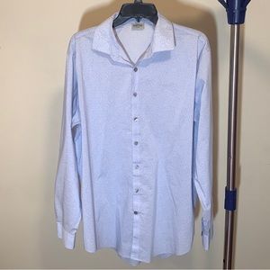 Mens dress shirt XL light blue with pattern